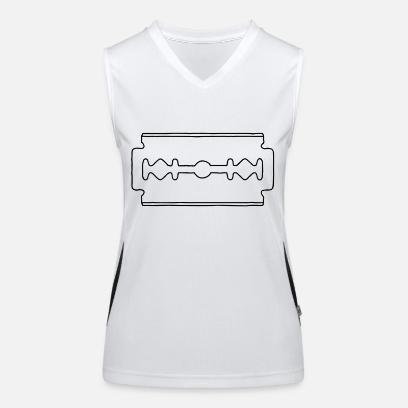Rasierklinge Funktionelles Kontrast-Tank Top für Frauen