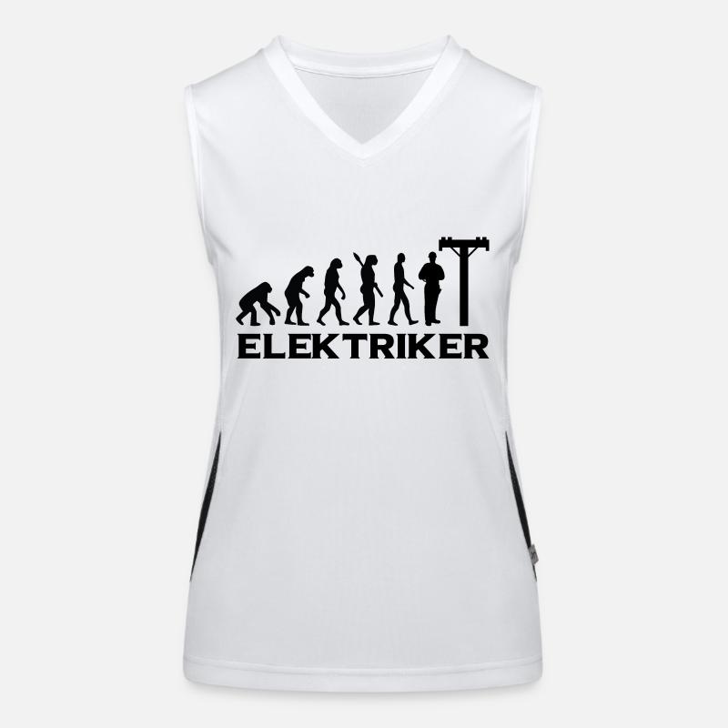 evolution ELEKTRIKER BlackText Funktionelles Kontrast-Tank Top für Frauen