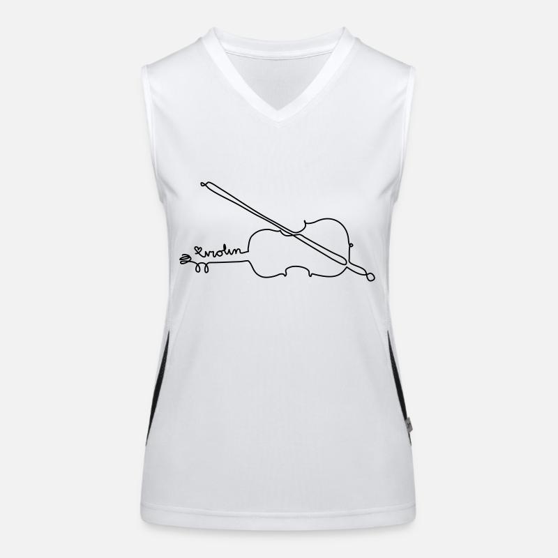 one line violin Funktionelles Kontrast-Tank Top für Frauen