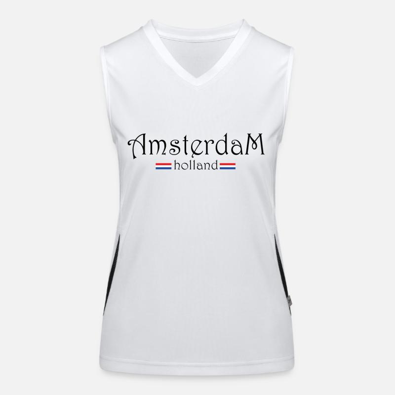 Amsterdam - Women's Functional Contrast Tank Top - white/black