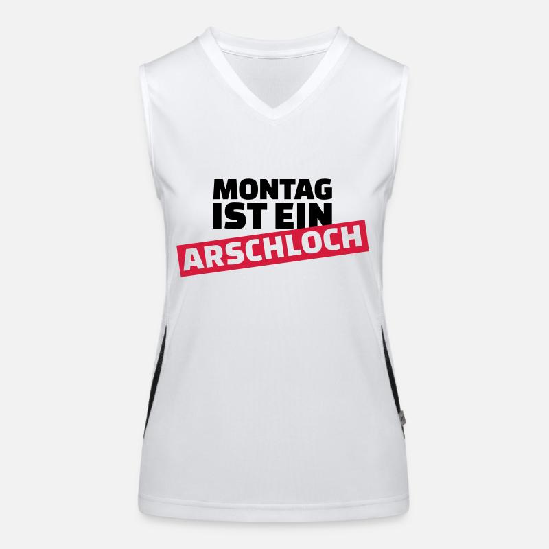 Montag ist ein Arschloch Funktionelles Kontrast-Tank Top für Frauen