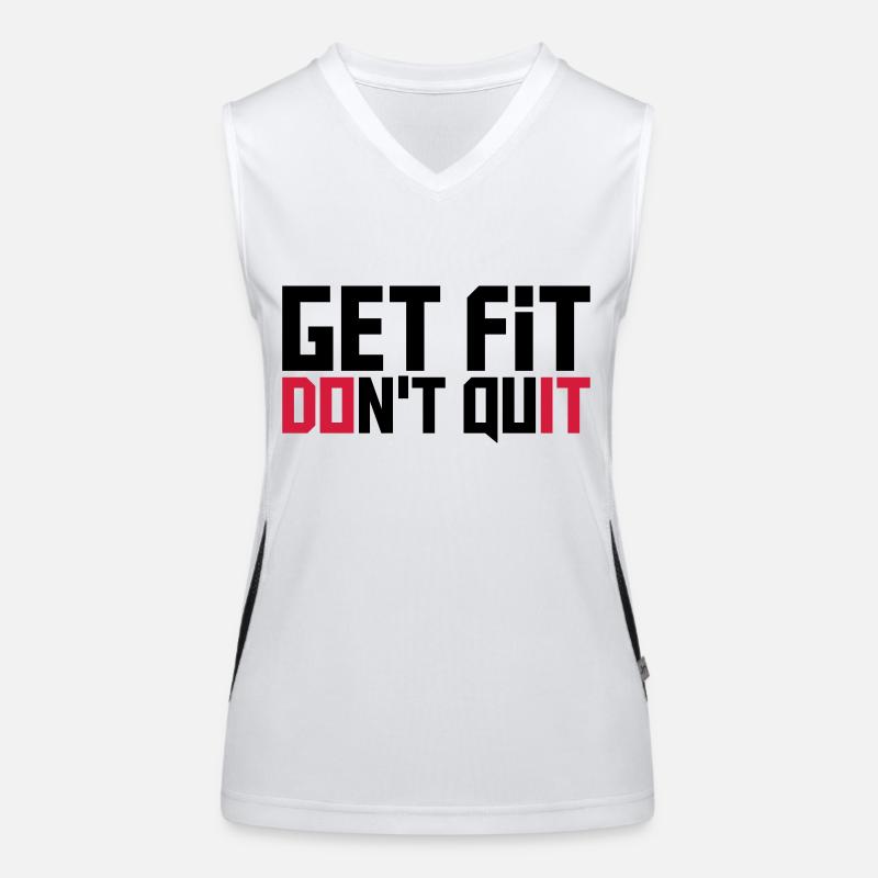 do it get fit quit logo design cool Débardeur respirant contrasté Femme