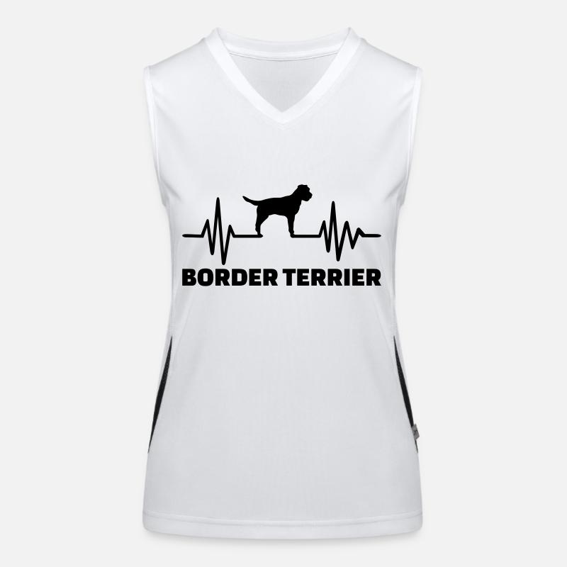 Border Terrier Funktionelles Kontrast-Tank Top für Frauen