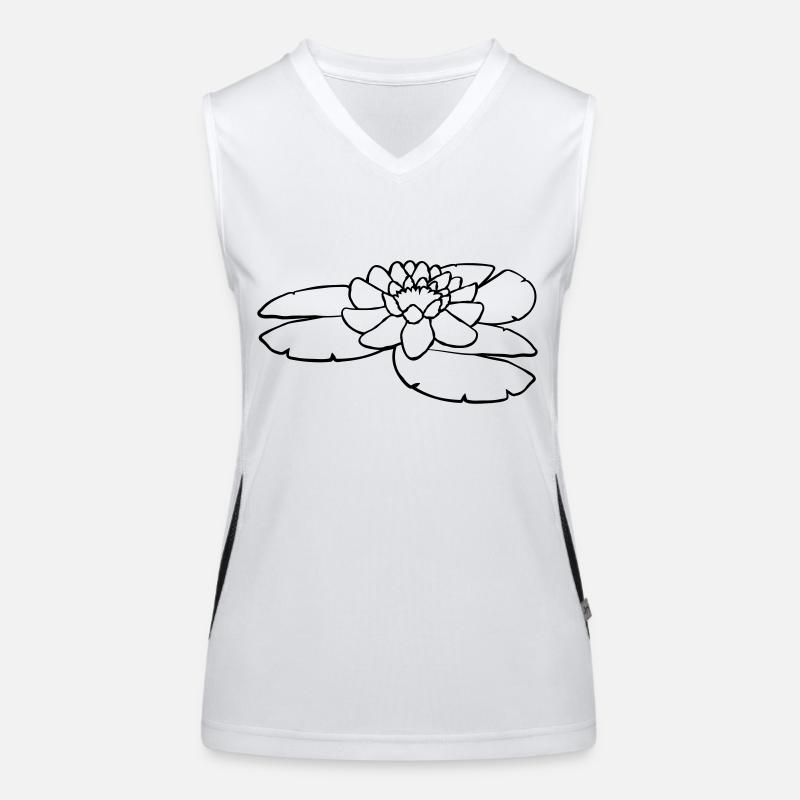 Teich Wasser Blüte Funktionelles Kontrast-Tank Top für Frauen
