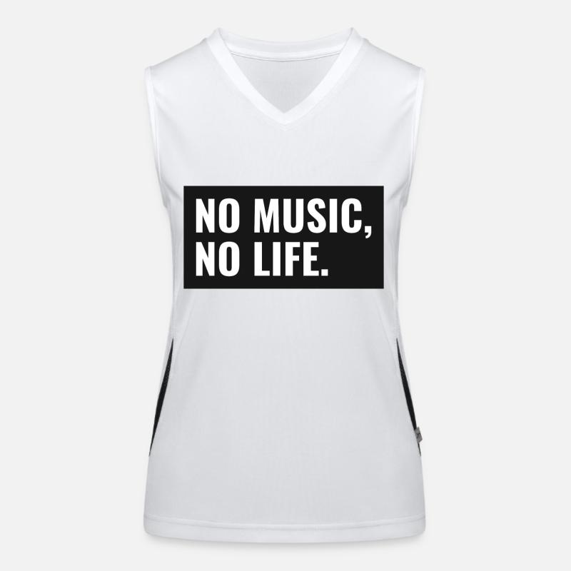Keine Musik, kein Leben Funktionelles Kontrast-Tank Top für Frauen