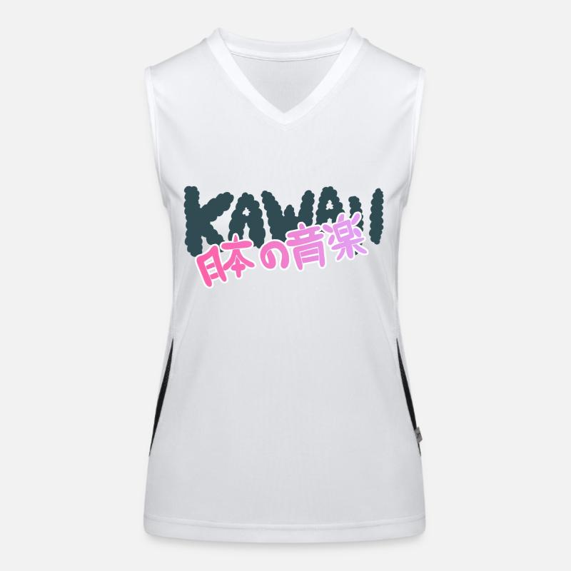Kawaii Text Funktionelles Kontrast-Tank Top für Frauen