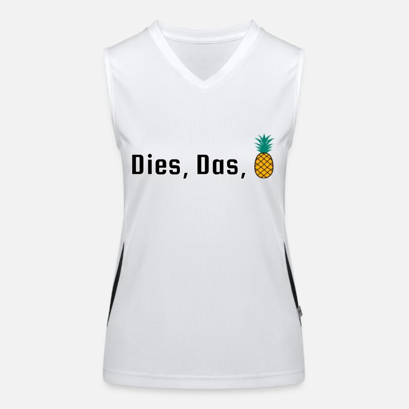 Dies, Das, Ananas Funktionelles Kontrast-Tank Top für Frauen