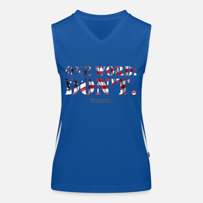 USA Flag Biden Quote Women's Functional Contrast Tank Top