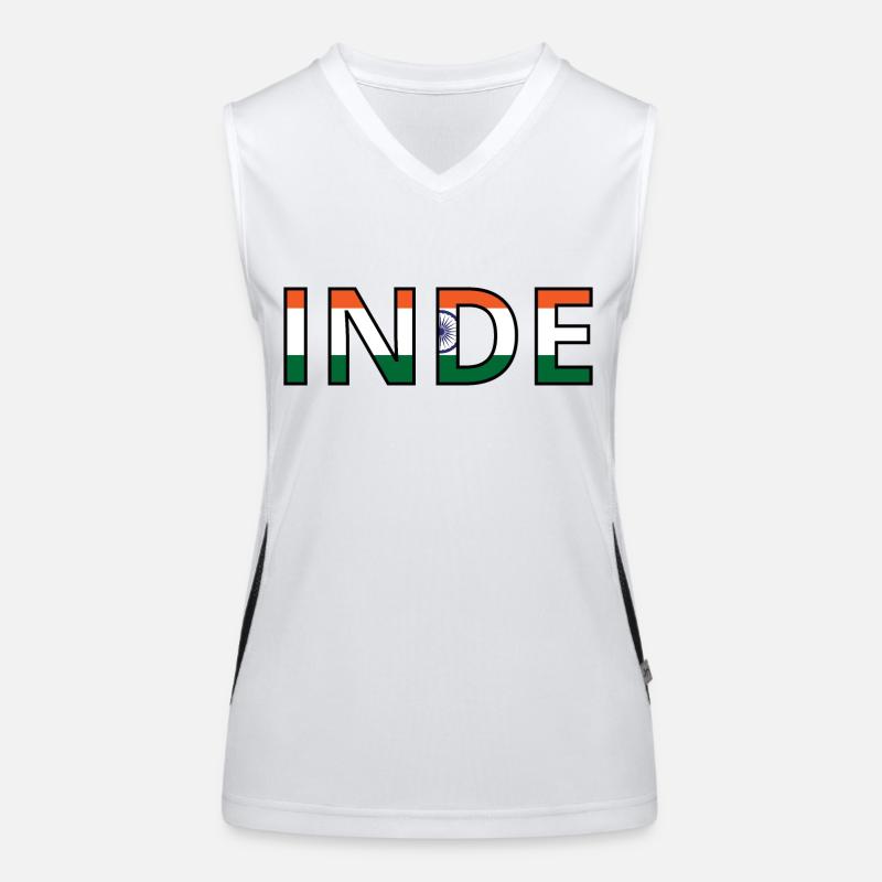 Drapeau Inde Débardeur respirant contrasté Femme