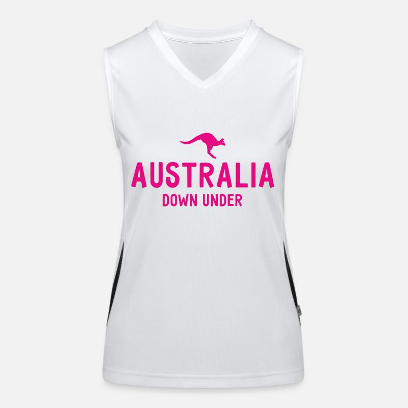 Australia - Down Under - Australien - Känguru Funktionelles Kontrast-Tank Top für Frauen