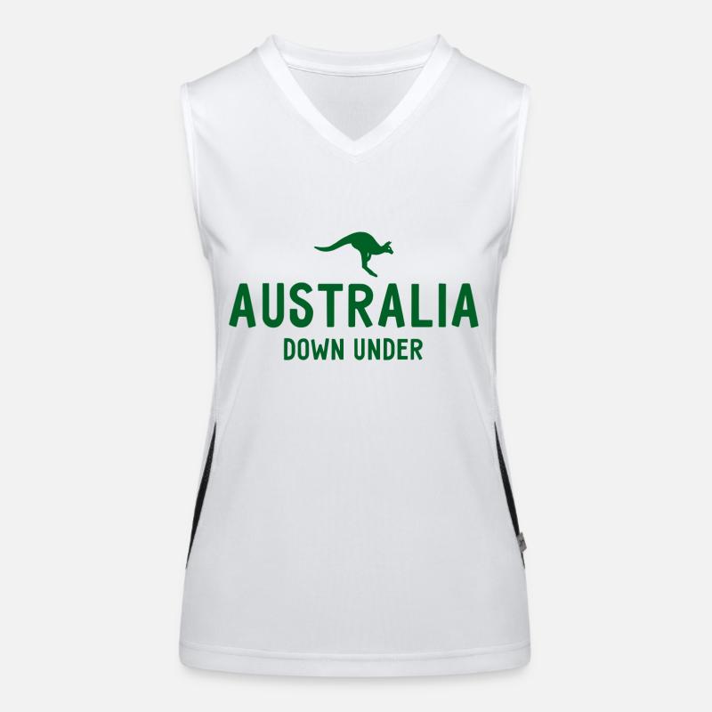 Australia - Down Under - Australia - Kangaroo Women's Functional Contrast Tank Top