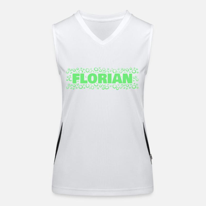 Vorname Florian Funktionelles Kontrast-Tank Top für Frauen