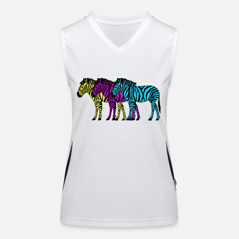 Zebras Women's Functional Contrast Tank Top