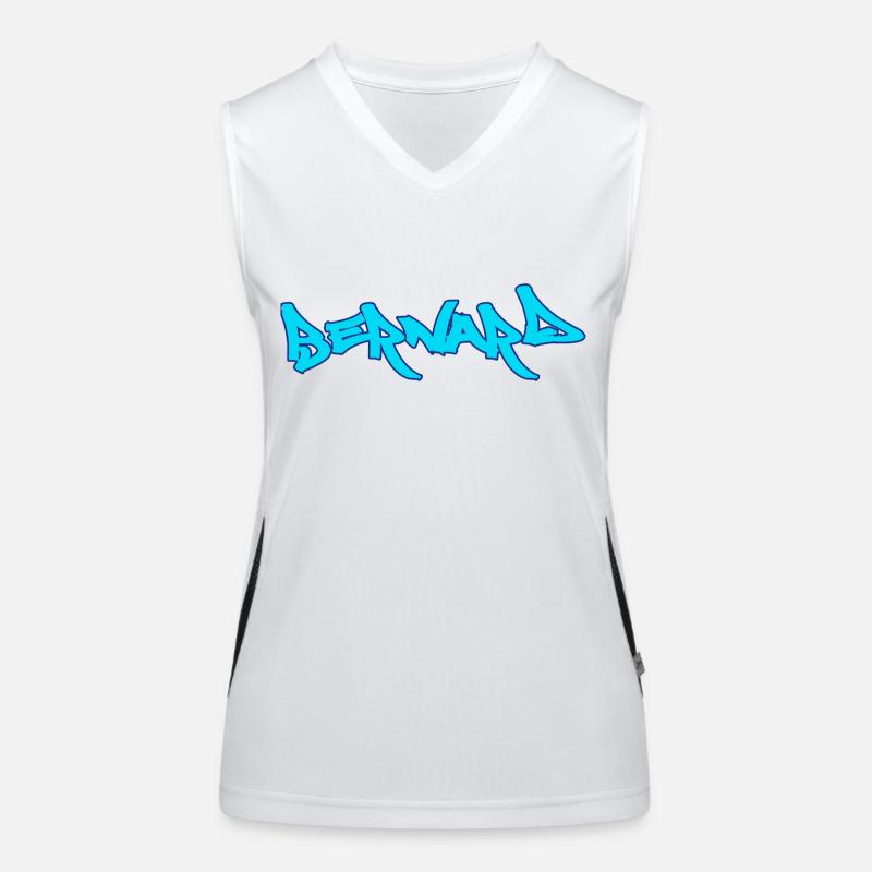 Bernard graffiti text türkis Funktionelles Kontrast-Tank Top für Frauen