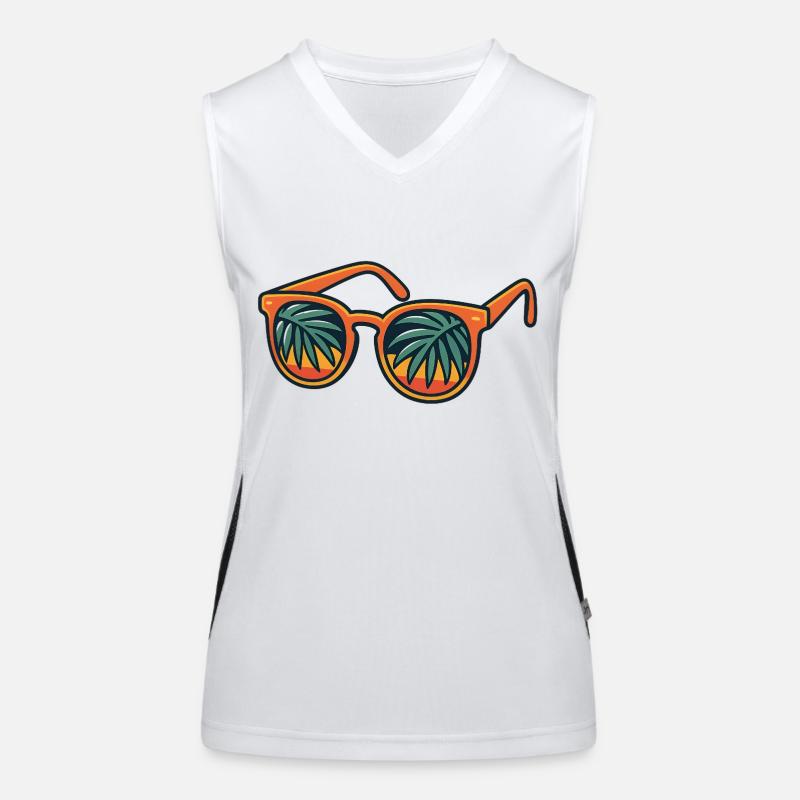 Sonnenbrille Funktionelles Kontrast-Tank Top für Frauen