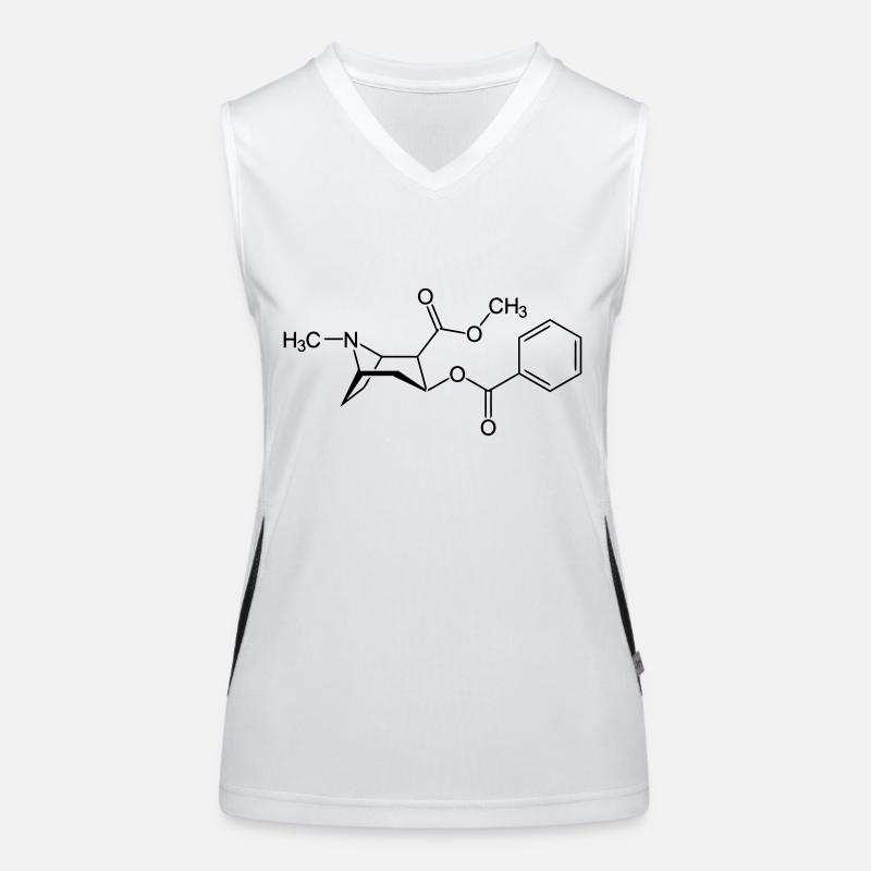 Cocaine chemical formula Women's Functional Contrast Tank Top