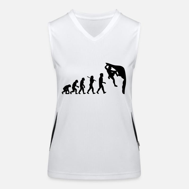 Humanoide Evolution Funktionelles Kontrast-Tank Top für Frauen