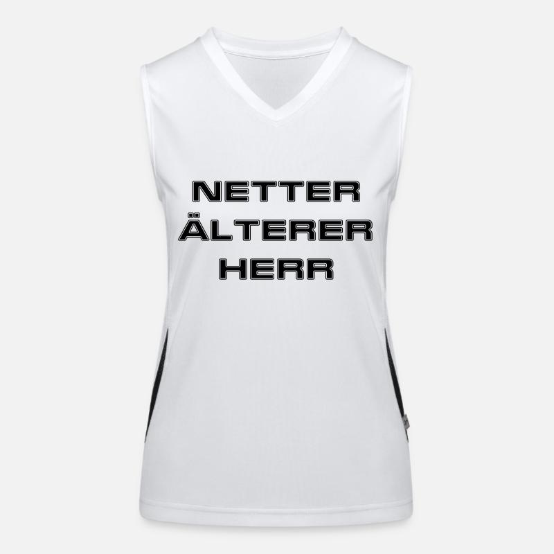 Netter älterer Herr Funktionelles Kontrast-Tank Top für Frauen