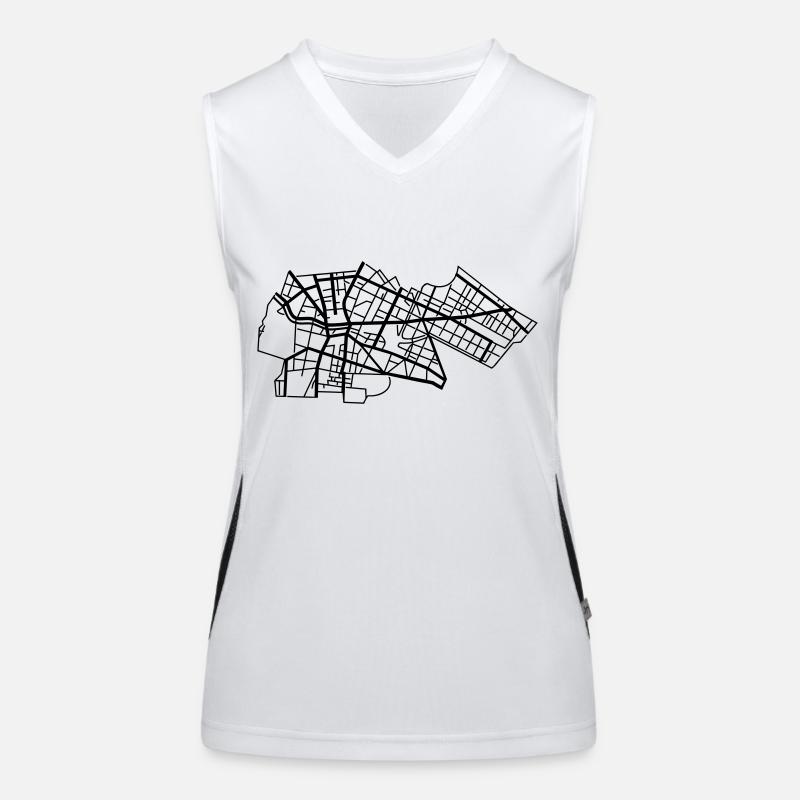 Berlin Kreuzberg Funktionelles Kontrast-Tank Top für Frauen