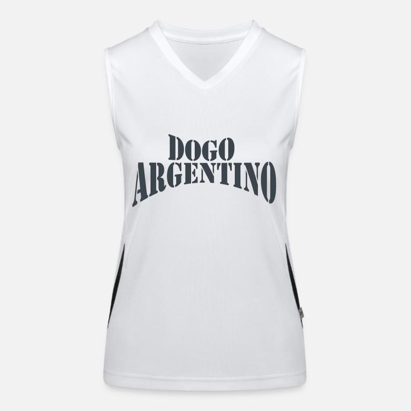 Dogo Argentino Funktionelles Kontrast-Tank Top für Frauen
