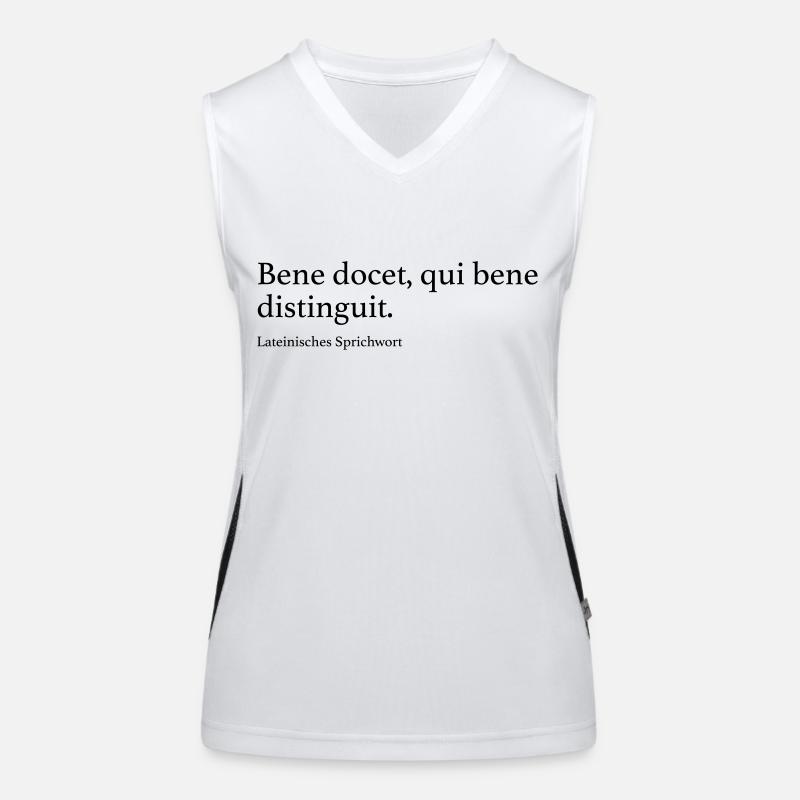 Bene docet, qui bene distinguit. Funktionelles Kontrast-Tank Top für Frauen
