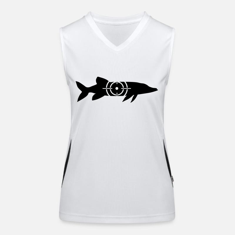 Pike Hunting Funktionelles Kontrast-Tank Top für Frauen