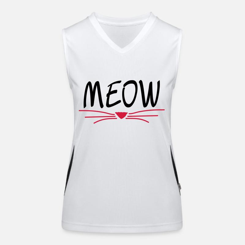 MEOW cat Women's Functional Contrast Tank Top