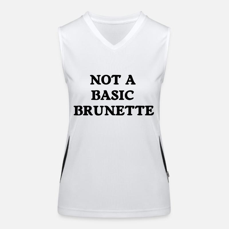 not a basic brunette Women's Functional Contrast Tank Top