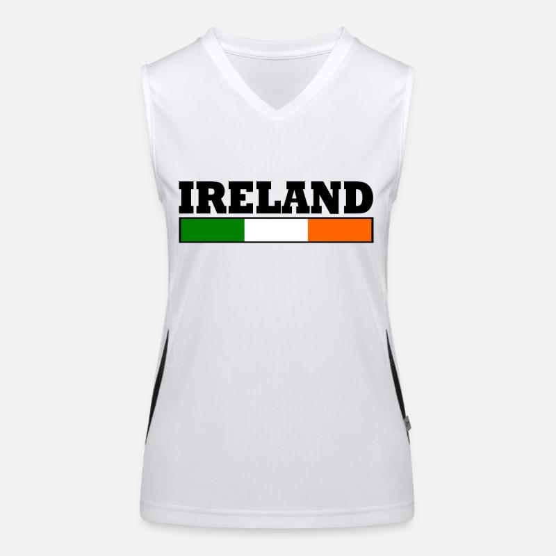 Ireland flag Women's Functional Contrast Tank Top