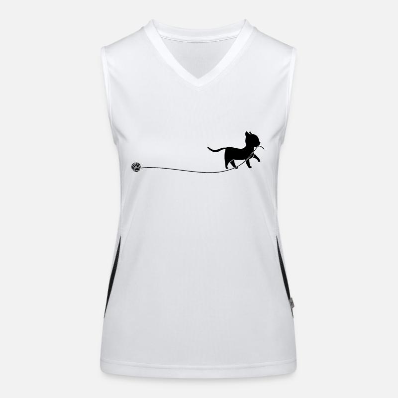 Kätzchen Funktionelles Kontrast-Tank Top für Frauen