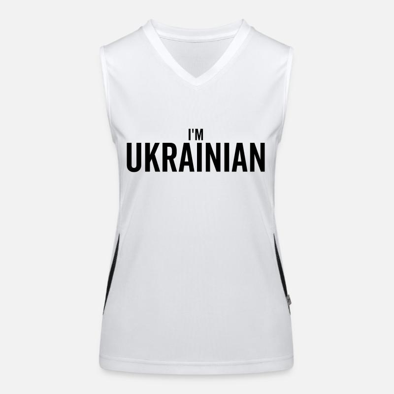 Ich bin Ukrainer Funktionelles Kontrast-Tank Top für Frauen