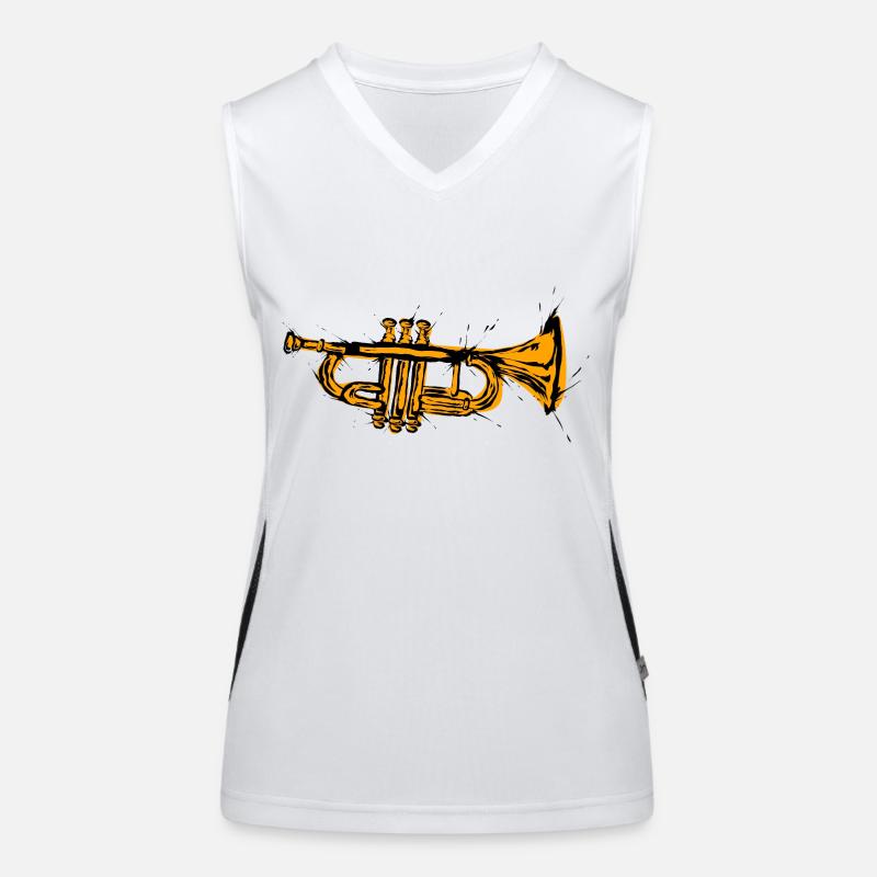 Trompete Funktionelles Kontrast-Tank Top für Frauen