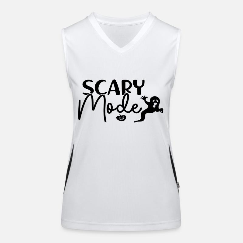 Scary Mode Halloween Funktionelles Kontrast-Tank Top für Frauen