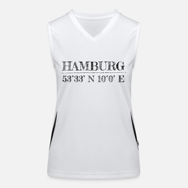 Hamburg with coordinates Women's Functional Contrast Tank Top