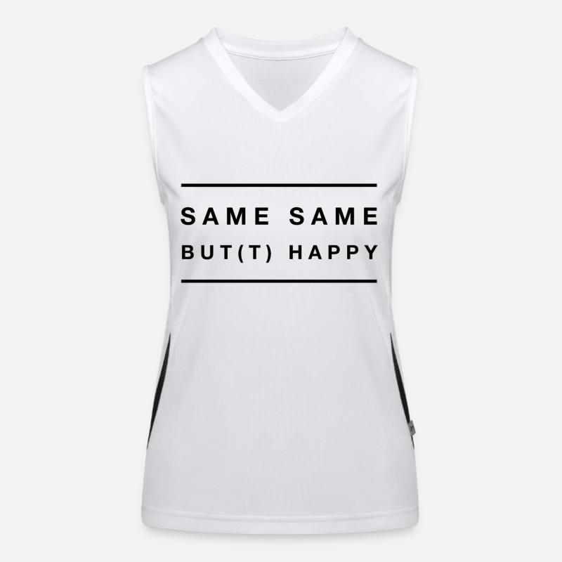 same same but happy Women's Functional Contrast Tank Top
