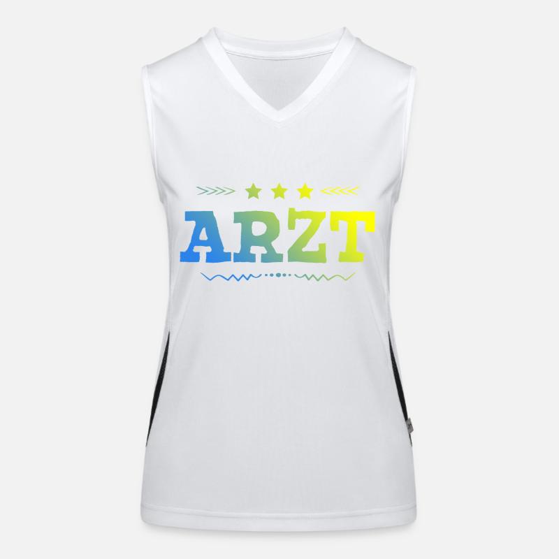 Arzt Beruf Funktionelles Kontrast-Tank Top für Frauen