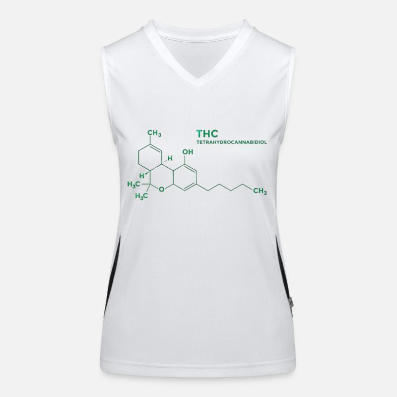 thc molecule Women's Functional Contrast Tank Top