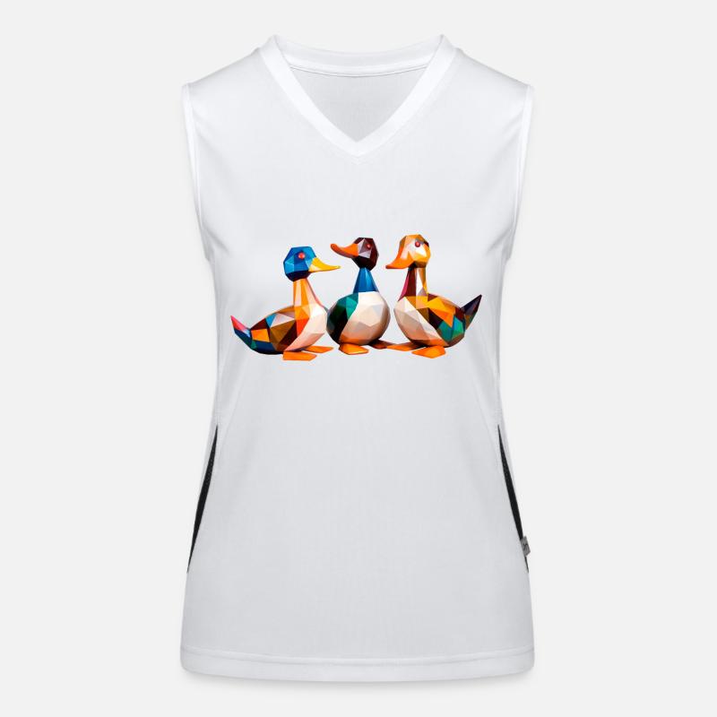 Canards Cubisme 2 Débardeur respirant contrasté Femme