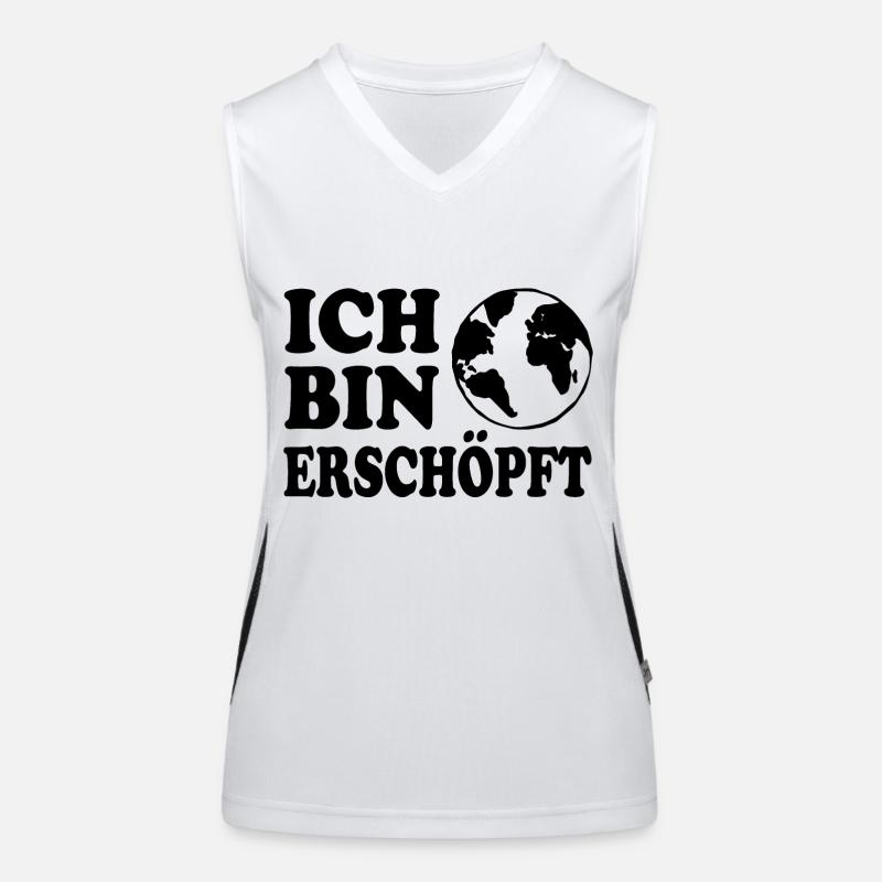 ich bin erschöpft Funktionelles Kontrast-Tank Top für Frauen