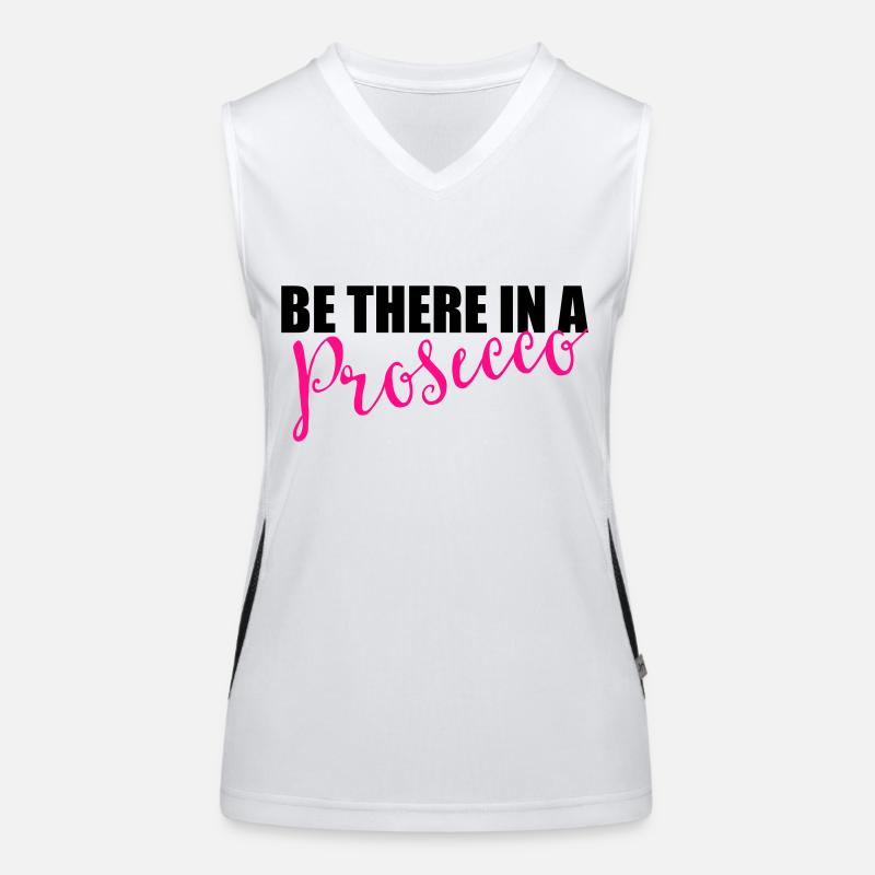 Be there in a prosecco Funktionelles Kontrast-Tank Top für Frauen