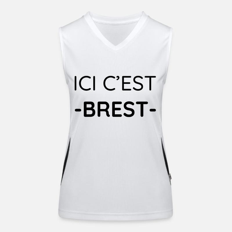 Here is Brest (black) Women's Functional Contrast Tank Top