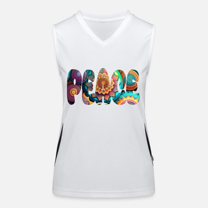 PEACE Funktionelles Kontrast-Tank Top für Frauen