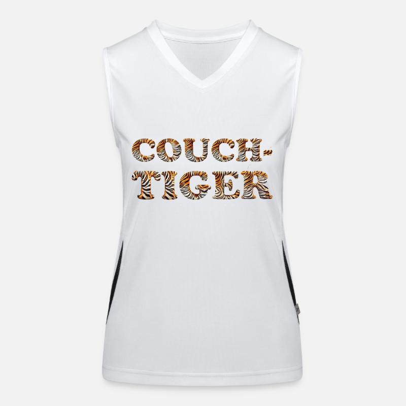Pun ambiguous expression - couch tiger Women's Functional Contrast Tank Top