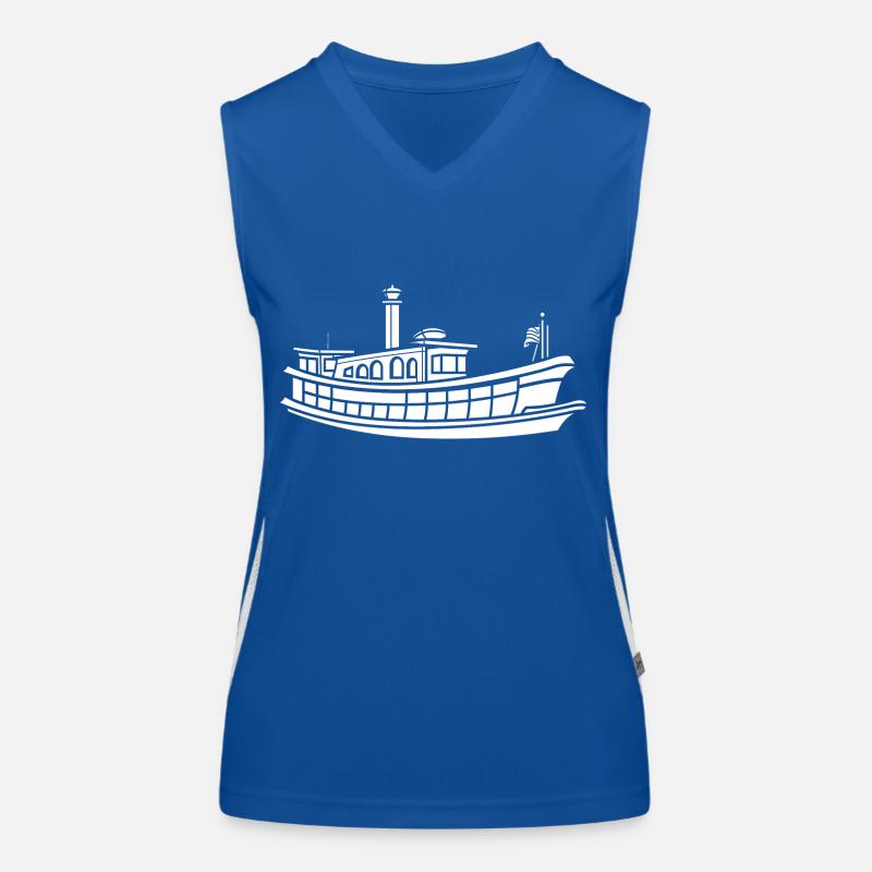Bateau humour péniche Débardeur respirant contrasté Femme