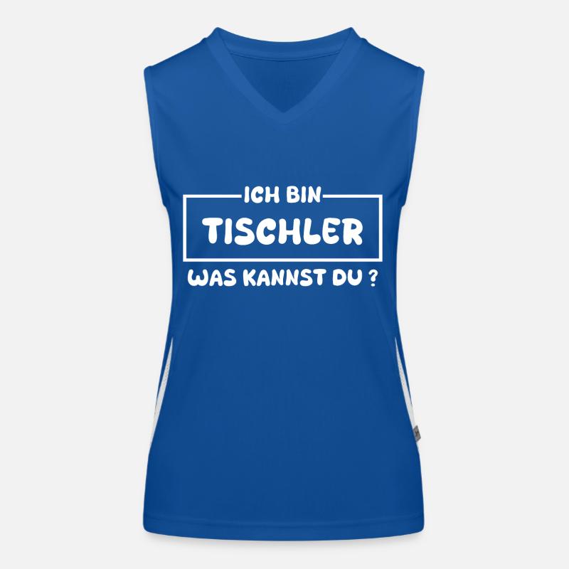 Beruf Tischler Funktionelles Kontrast-Tank Top für Frauen