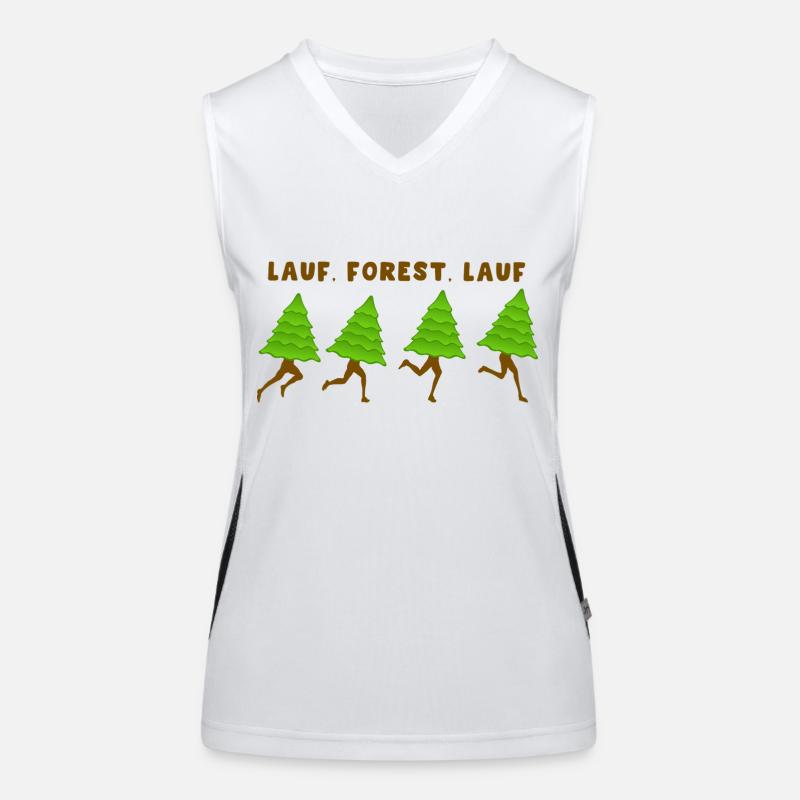 Lauf, Forest, Lauf Funktionelles Kontrast-Tank Top für Frauen