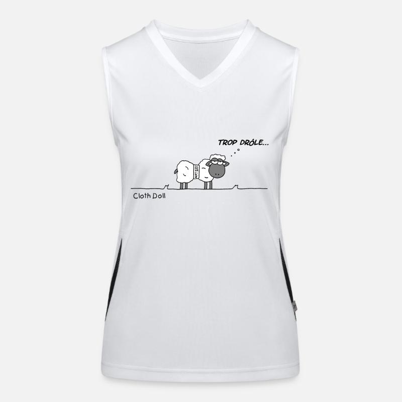 wool sheep Women's Functional Contrast Tank Top