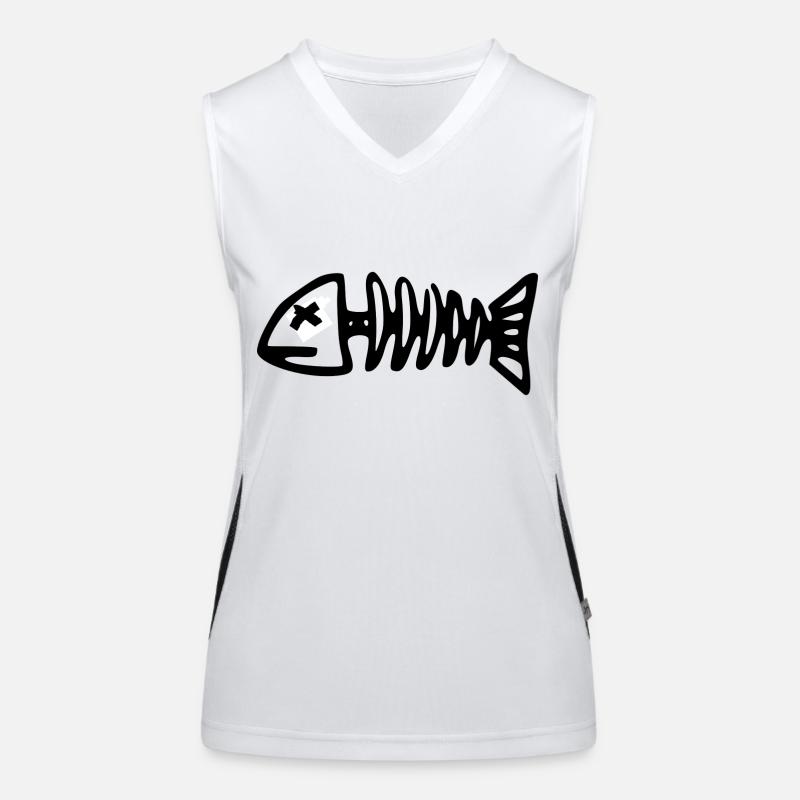 fish bone Women's Functional Contrast Tank Top