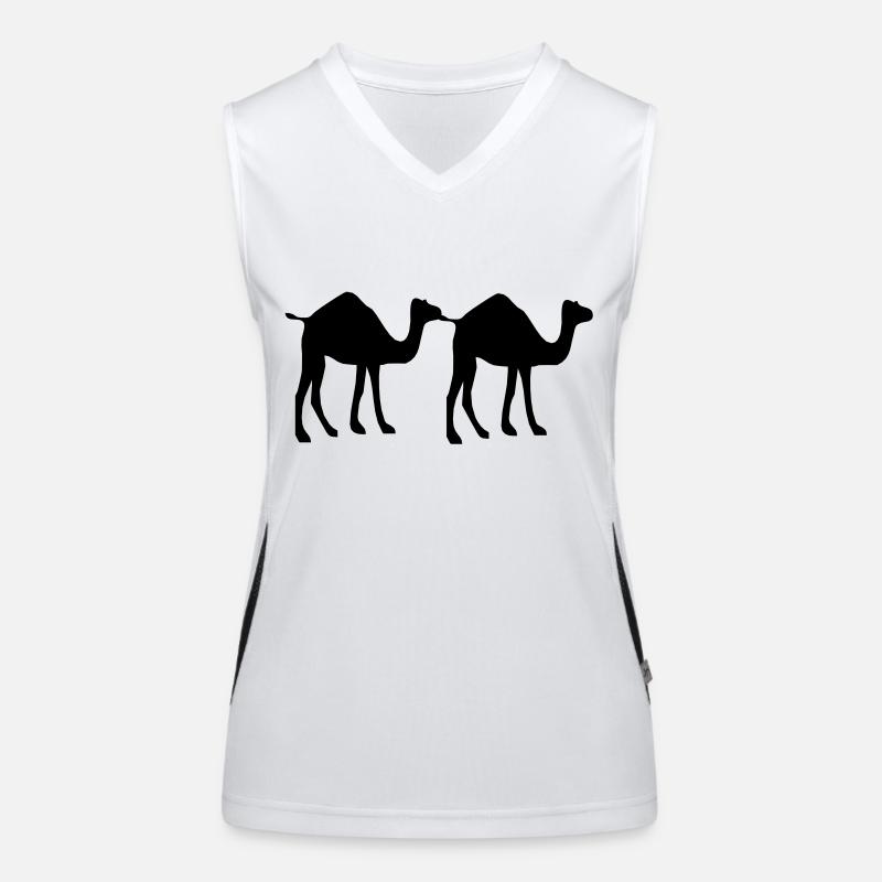 Camel Funktionelles Kontrast-Tank Top für Frauen