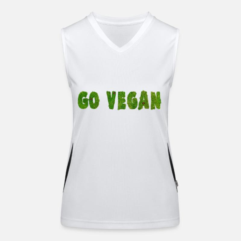 Go Vegan - Déclaration Débardeur respirant contrasté Femme